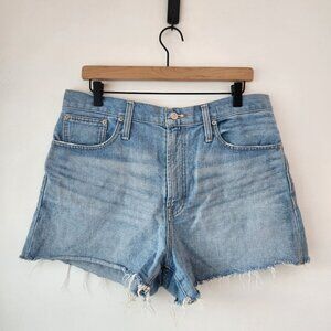 Madewell The Perfect Jean Short Medium Wash Denim Cut-Off Hem Women's 30